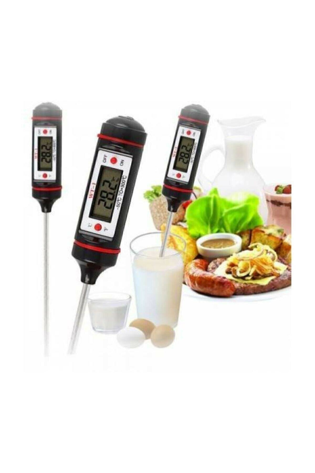 dijital-g-2229-1.jpg Dijital Gıda Termometresi Sıvı Gıda Et Su Süt Sıcaklık Ölçer - Özel Kutulu - Görsel 1