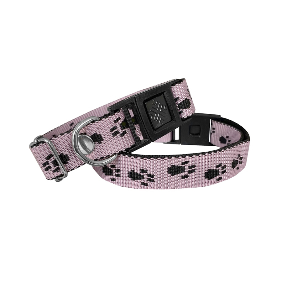 dkmpt-apm-jpg633c5.jpg Köpek Tasması Patili Dokuma 2 cm - Min: 30 cm - Max: 50 cm Açık Pembe - Görsel 1