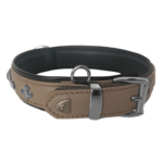 Deri Doğal Taşlı Köpek Boyun Tasması 28-33 cm X-Small Taba - Görsel 7