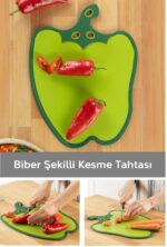 Dolma Biber Figürlü Kaydırmaz Kesme Tahtası Doğrama Panosu - Görsel 3