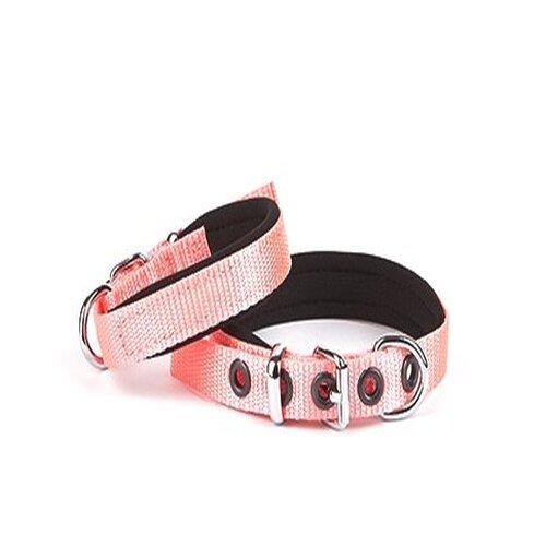 dsbt1510mpink-jpg.jpg Softlu Köpek Boyun Tasması 1,5 cm x 35 cm Pembe - Görsel 1
