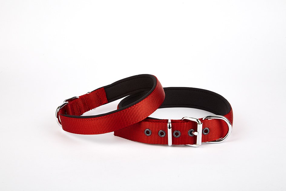 dsbt2510l-red.jpg Dokuma Köpek Boyun Tasması 45-52 cm Kırmızı - Görsel 1