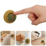 Duvara Yapışan Dönen Kedi Nanesi Cat Oyun Topu Doğal Kedi Oyuncağı - Görsel 2