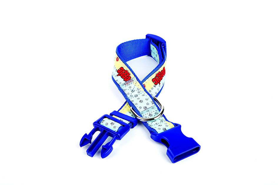 eabt3002-royalblue-jpg.jpg Desenli Süslü Dokuma Köpek Boyun Tasması 1,5 x 25-40 cm Mavi - Görsel 1