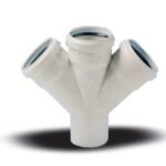 Ege Yıldız 110x110x110 mm PVC Çift Çatal (45°)