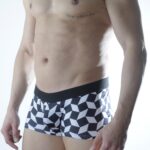 Erkek 3D Küp Desenli Boxer