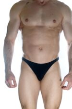 Erkek Arkası Büzgülü Siyah Brazillian Slip - Görsel 3