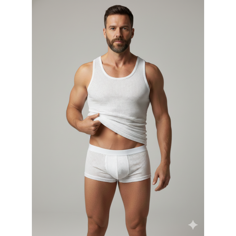 erkek-beyaz-file-tank-top-boxe-18774-1.png Erkek Beyaz File Tank Top Boxer Takımı - Görsel 1
