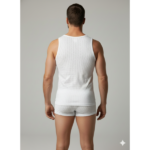 Erkek Beyaz File Tank Top Boxer Takımı - Görsel 3