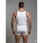 Erkek Beyaz Tank Top Boxer Takım - Görsel 2