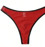 Erkek Biyeli Kırmızı Transparan Brazillian Slip - Görsel 2