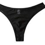 Erkek Biyeli Siyah Transparan Brazillian Slip - Görsel 2