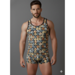 Erkek Desenli Tank Top Boxer Takımı - Görsel 2