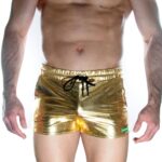 Erkek Gold Lame Short