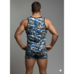 Erkek Kamuflaj Tank Top Boxer İç Çamaşır Takımı - Görsel 2