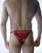 Erkek Kırmızı Lame Brazillian Slip - Görsel 2