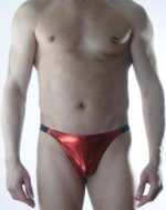 Erkek Kırmızı Lame Brazillian Slip - Görsel 3