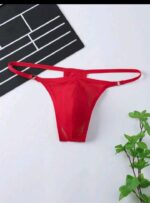 Erkek Kırmızı Transparan Tanga İç Giyim - Görsel 2