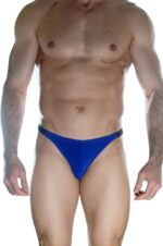Erkek Mavi Arkası Büzgülü Brazillian Slip - Görsel 3