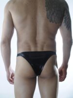 Erkek Siyah Lame Brazillian Slip İç Çamaşırı - Görsel 2