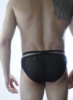 Erkek Siyah Tül Fantezi Slip İç Çamaşırı - Görsel 3