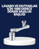 Esnek 1080° Musluk Başlığı 3 Eklemli Hareketli Su Modlu Lavabo Aparatı - Görsel 2