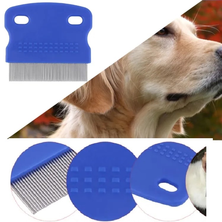 evcil-hayv-6162-1.jpg Evcil Hayvan Bakım Tarağı Kedi Köpek Tavşan İnce Dişli Bit Pire Tarağı - Görsel 1