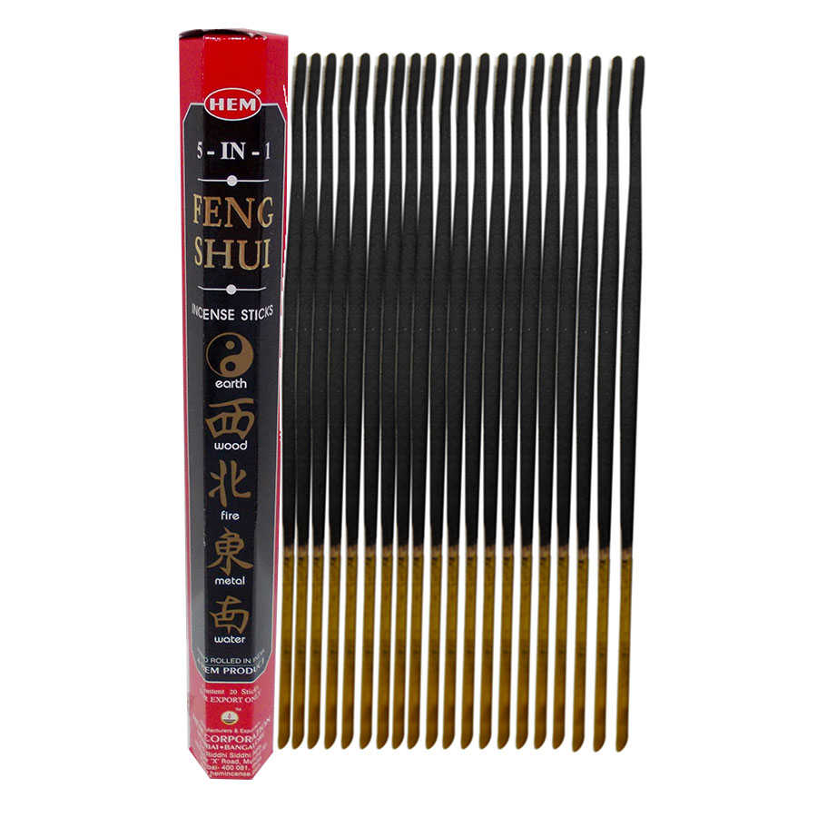 Feng Shui 5 in 1 Incense Sticks - Hem Tütsü Feng Shui 5in1 20 Çubuk Tütsü - Görsel 1