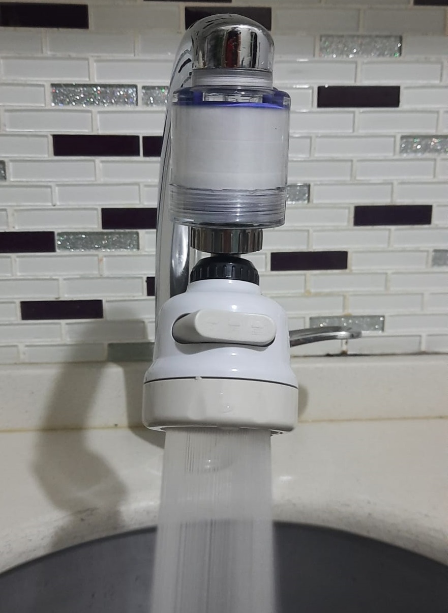 filtreli-k-4999-1.jpg Filtreli Kireç Önleyici 360 Derece Dönen Hareketli Musluk Başlığı - 3 Fonksiyonlu - - Görsel 1