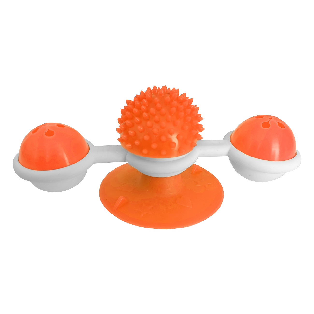 firildak-turuncu1-png.png Vantuzlu Fırıldak Toplu Dönen Kedi Oyuncağı 8 cm-18 cm Tcu - Görsel 1