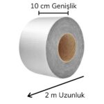 Folyo Kauçuk Bant Yapışkanlı Su Geçirmez Çatı Boru Tamir Bandı (2Metre x 10 Cm) - Görsel 2