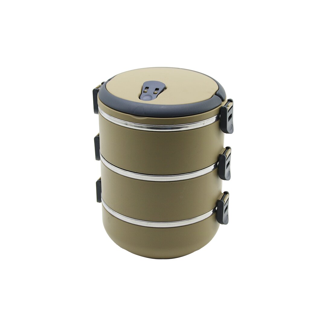 freshbox-kahverengi-3l-26035-1.jpg Kahverengi 3'lü Çelik Sefer Tası ve Saklama Kabı - 1.8 L - Görsel 1