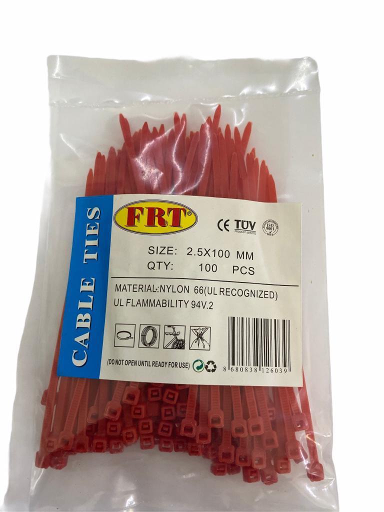 frt-kirmizi-2-5x100-kablo-bagi-55575.jpg FRT Kırmızı 2,5x100 Kablo Bağı - Görsel 1