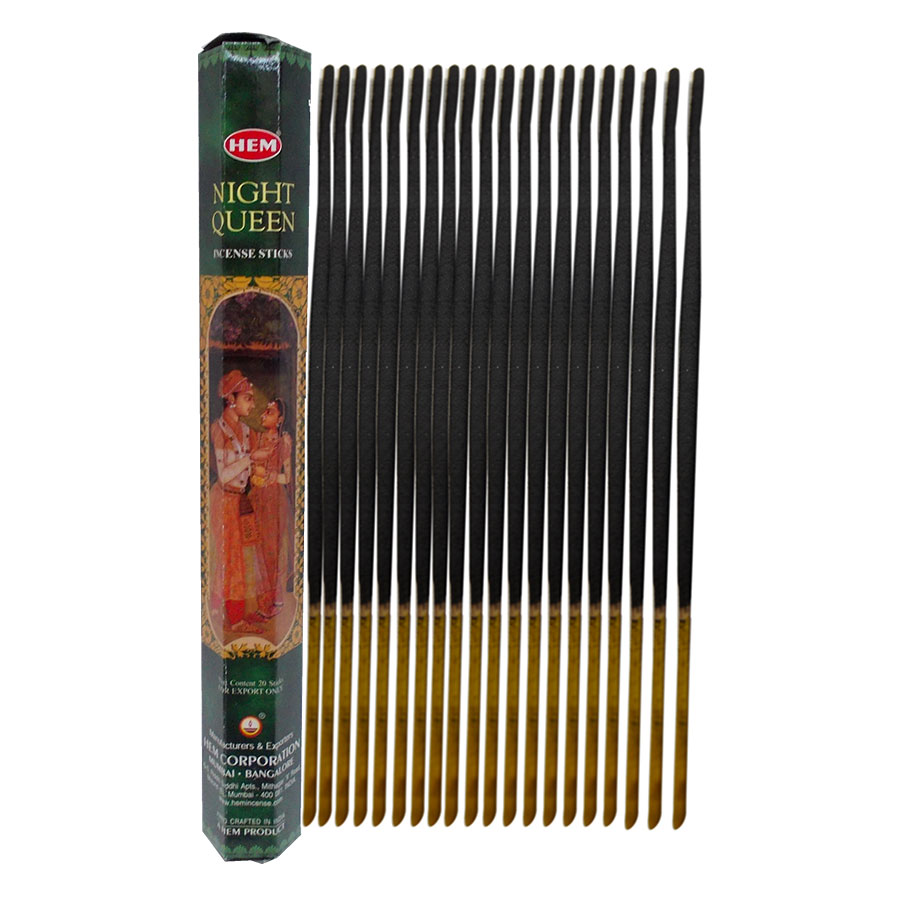 Gece Kraliçesi Çubuk Tütsü - Night Queen İncense Sticks - Hem Tütsü Gece Kraliçesi 20 Çubuk Tütsü - Night Queen - Görsel 1