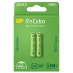 GP ReCyko AAA Şarjlı İnce Kalem Pil - 950 mAh 2'li