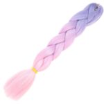 Simli Lila / Pembe / Şeker Pembesi Ombreli Örgülük  100 Gr.