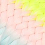 Simli Neon Sarı / Şeker Pembe / Su Yeşili Ombreli Örgülük  100 Gr. - Görsel 2