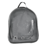 Kalpli Patili Astronot Şeffaf Taşıma Sırt Çantası Gri 24x32x42 cm - Görsel 5