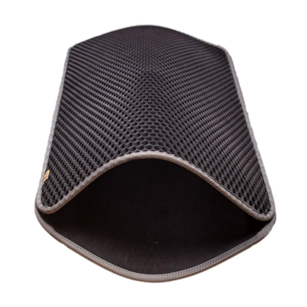 gri-elek-1-png.png Kum Toplayıcı Fonksiyonel Kedi Paspası Altıgen 50-75 cm Gri - Görsel 1