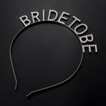 Gümüş Kaplama Kristal Taşlı Bride To Be Gelin Tacı 16x17 cm - Görsel 2