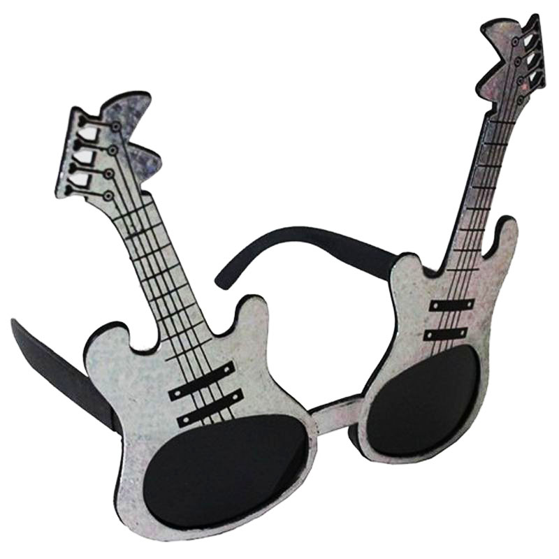 gumus-renk-rockn-roll-gitar-seki-resim-4141.jpg Gümüş Renk Rkn Roll Gitar Şekilli Parti Gözlüğü 15x15 cm - Görsel 1