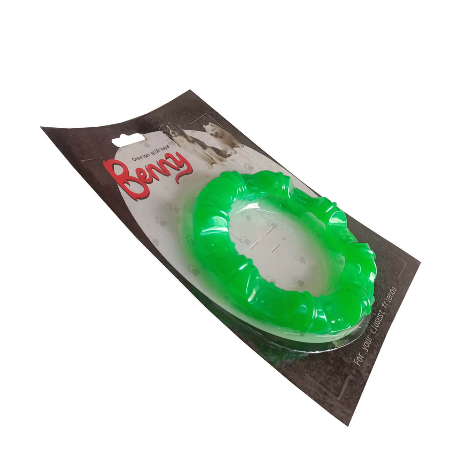 halka-2-png.png Benny Köpek Oyuncağı Yuvarlak Şekilli 11,5 cm Yeşil - Görsel 1