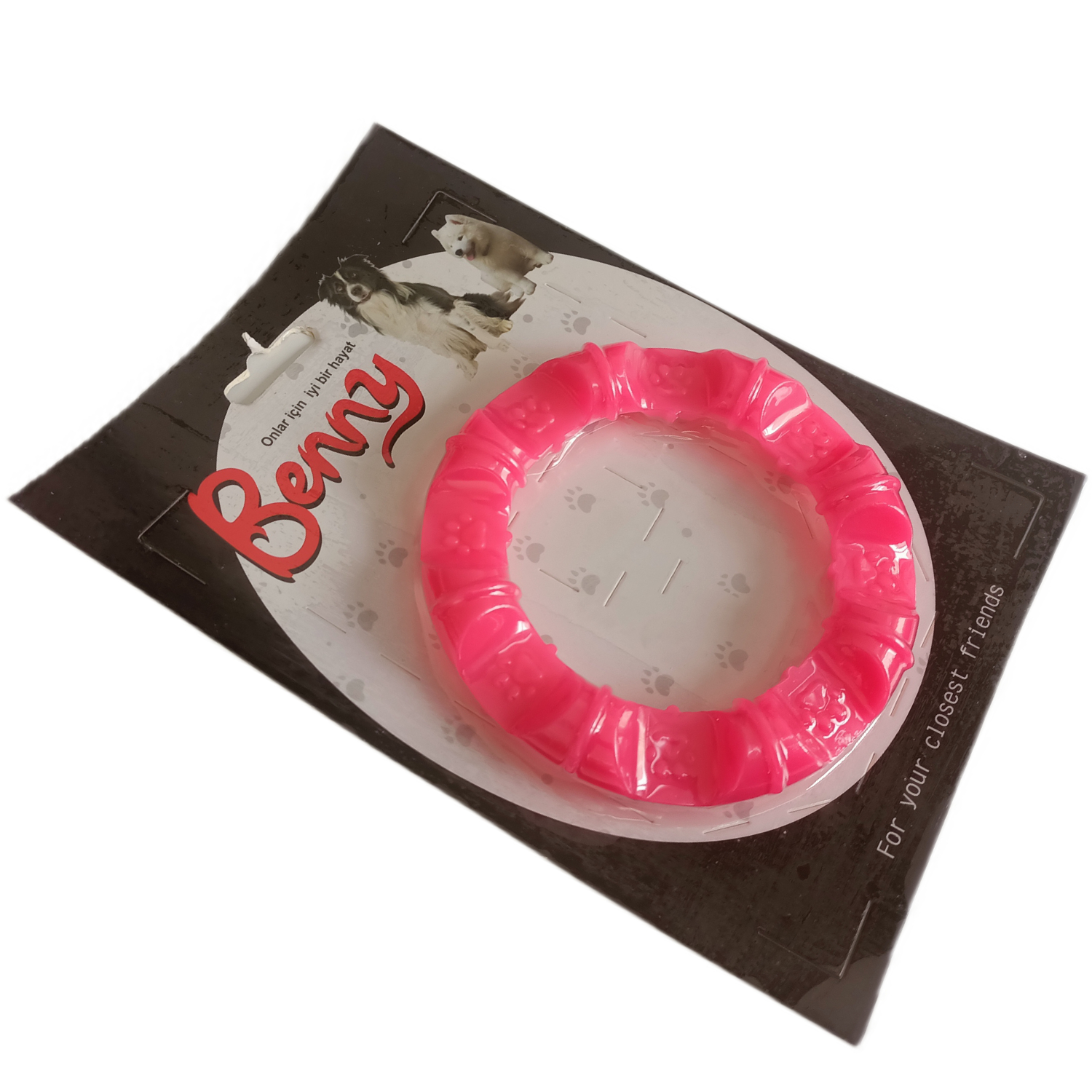 halka-4-png.png Benny Köpek Oyuncağı Yuvarlak Şekilli 11,5 cm Pembe - Görsel 1