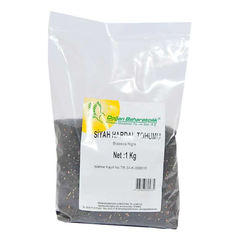 Hardal Tohumu Siyah 1 Kg - Doğan Hardal Tohumu Tane Doğal Siyah 1000 Gr Paket - Görsel 1