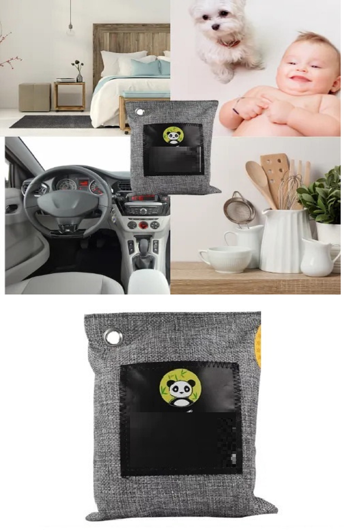 hava-temiz-6192-1.jpg Hava Temizleme Torbası 200g Araba- Dolap- Banyo- Evcil Hayvan Koku - Bambu Kömür Koku Emici - Görsel 1