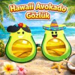 Hawaii Temalı Avokado Gözlük  Kostüm & Parti Gözlüğü - Görsel 2