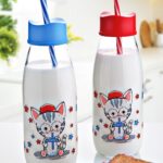 Hayvan Figürlü Pipetli Su Ve Süt Şişesi Cam 500 ML