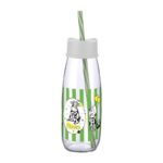Hayvan Figürlü Pipetli Su Ve Süt Şişesi Cam 500 ML - Görsel 2