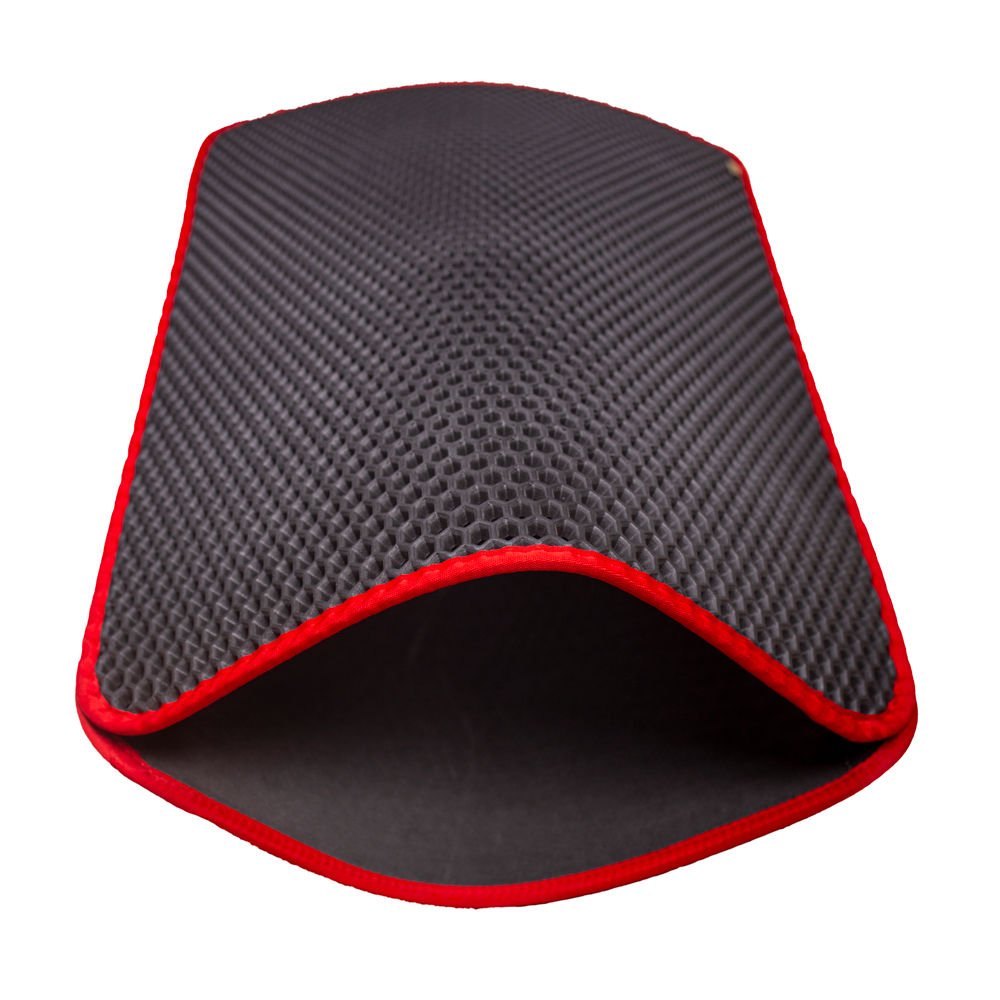hexmatlred-3-jpg.jpg Kum Toplayıcı Fonksiyonel Kedi Paspası Altıgen 50-75 cm Kırmızı - Görsel 1