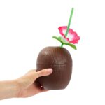 Hindistan Cevizi Hawaii Luau ha Pipetli İçecek Kabı Bardak 10x13 cm 1 Adet - Görsel 2